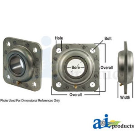 A & I PRODUCTS Bearing, Flanged Disc; Round Bore, Re-Lubricatable 6" x6" x2" A-FD209RJA-I